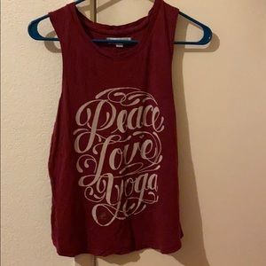 Spiritual Gangster Tank - Peace, Love, Yoga Script